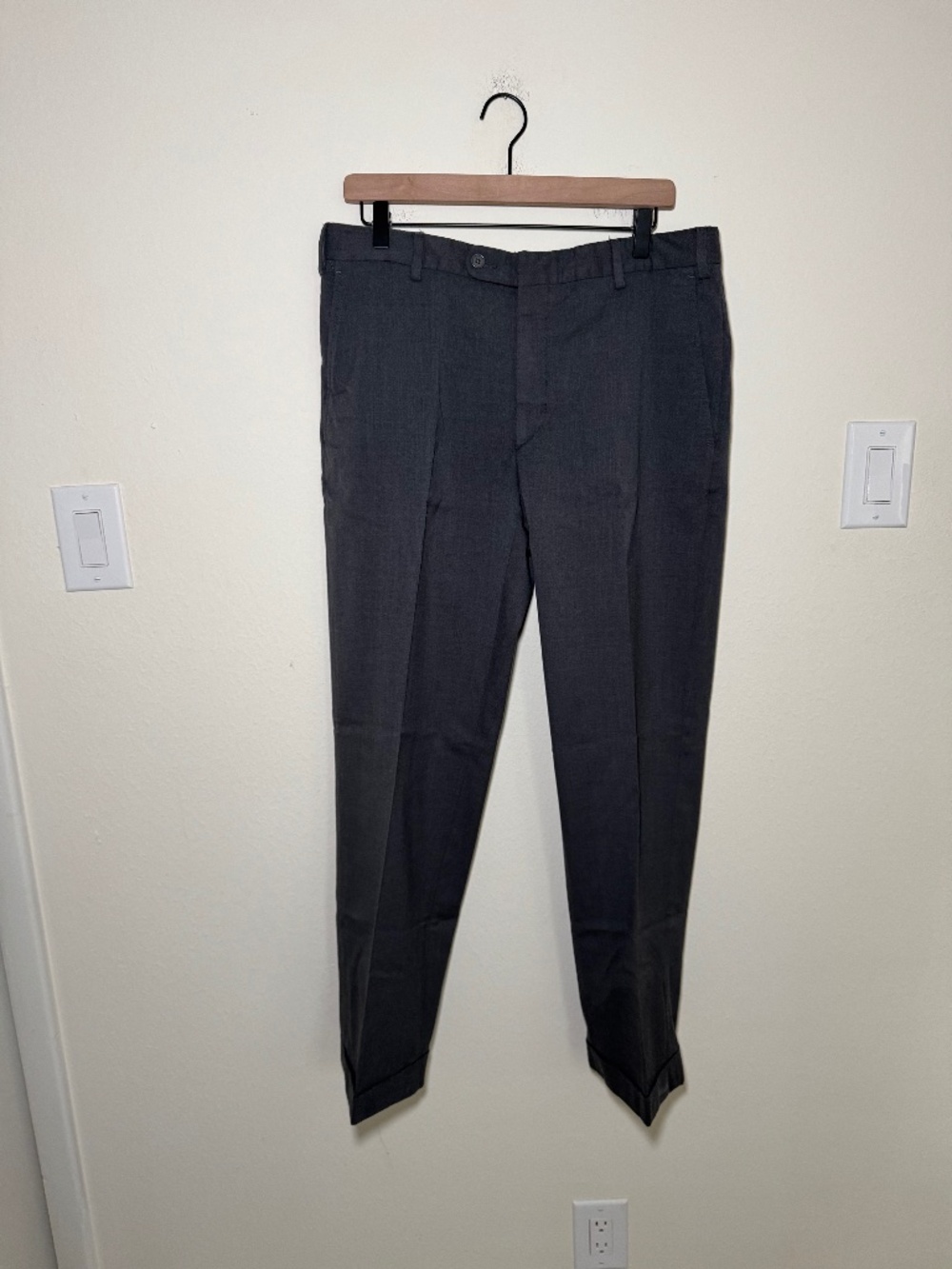 Santorelli Platinum Pinot Dress Pants Men’s 36 Gray Loro Piana Wool Italy 36